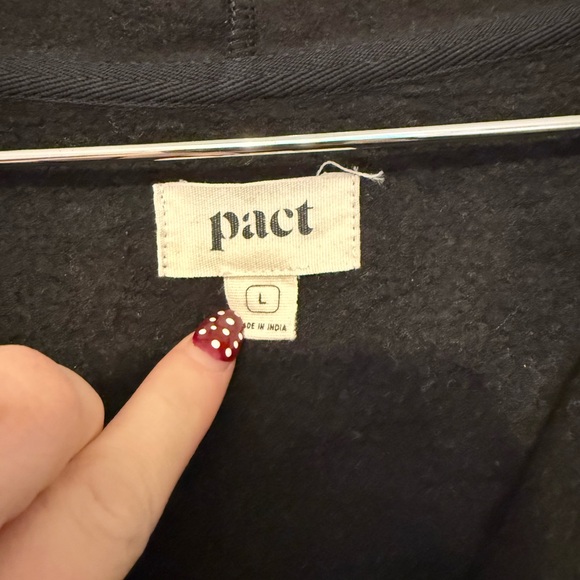 Womens PACT Organic Cotton Black Brushed Fleece
Courtside Hoodie Size L - Picture 4 of 8